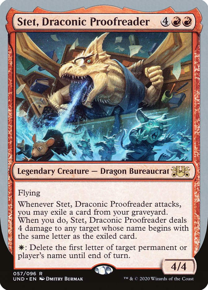 Stet, Draconic Proofreader (UND) (57)