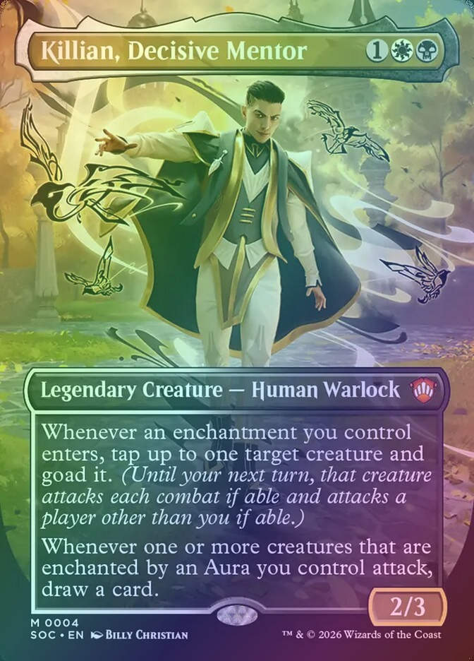 Killian, Decisive Mentor (SOC) (4) / Borderless / Foil