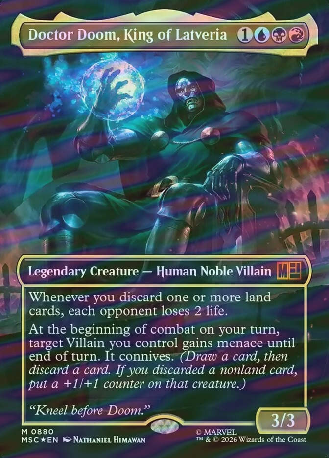 Doctor Doom, King of Latveria (MSC) (880) / Borderless / Surge Foil
