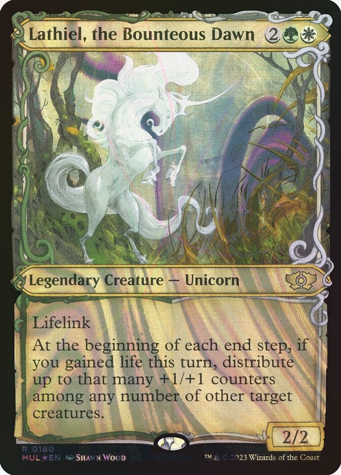 Lathiel, the Bounteous Dawn (MUL) (180) / Showcase / Halo Foil