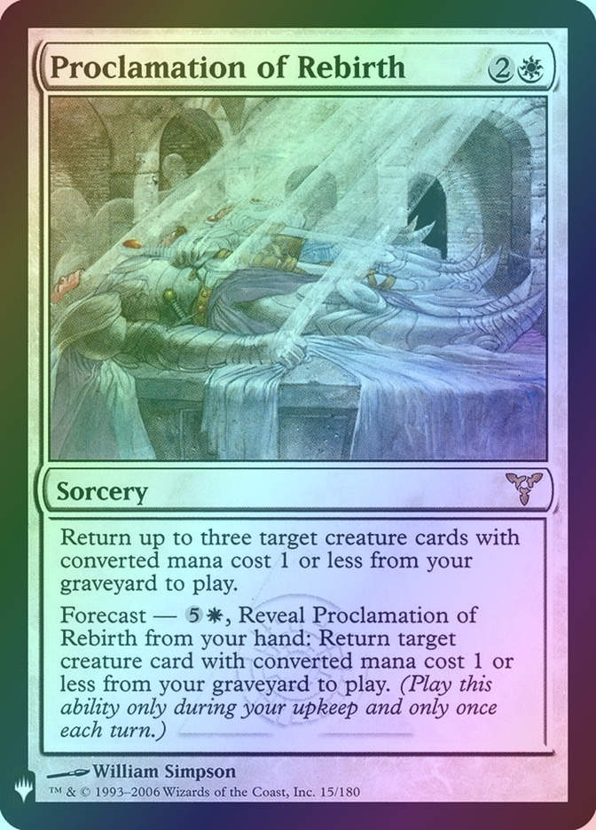 Proclamation of Rebirth (PLST) (DIS-15) / Foil