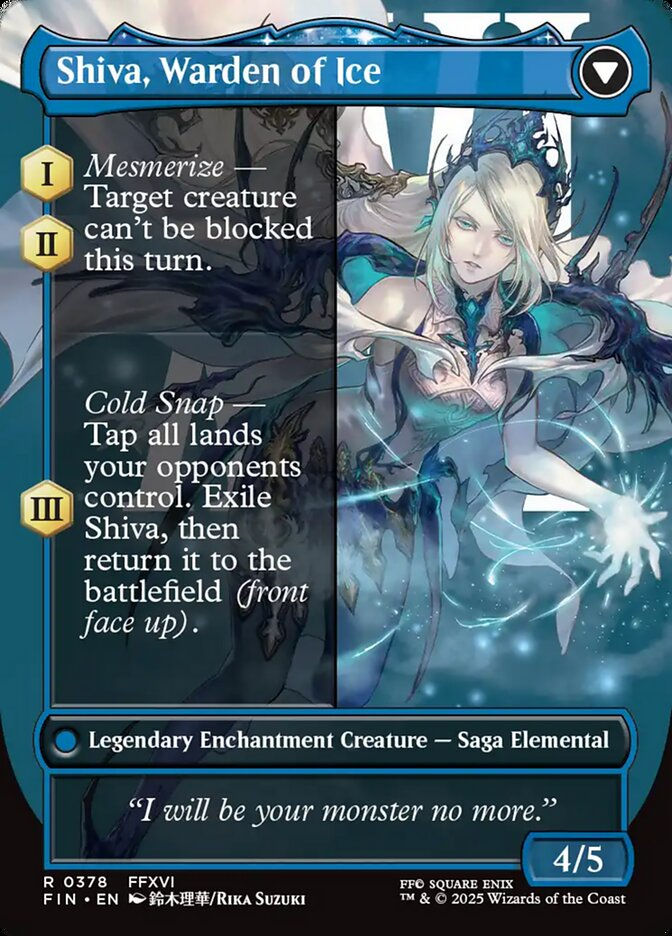 Jill, Shiva's Dominant // Shiva, Warden of Ice (FIN) (378) / Borderless — cara 2 de 2