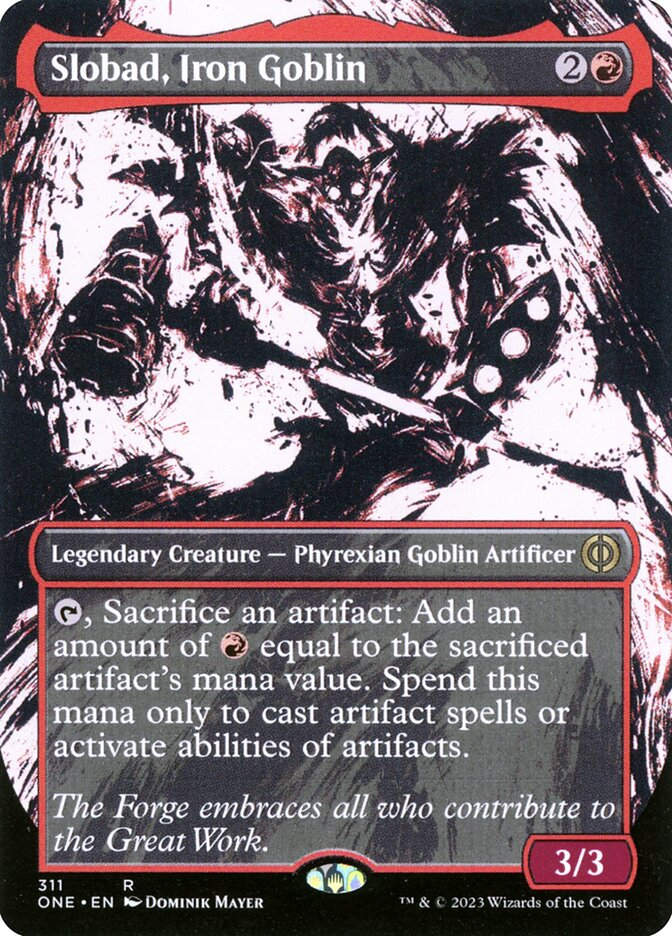 Slobad, Iron Goblin (ONE) (311) / Borderless / Showcase
