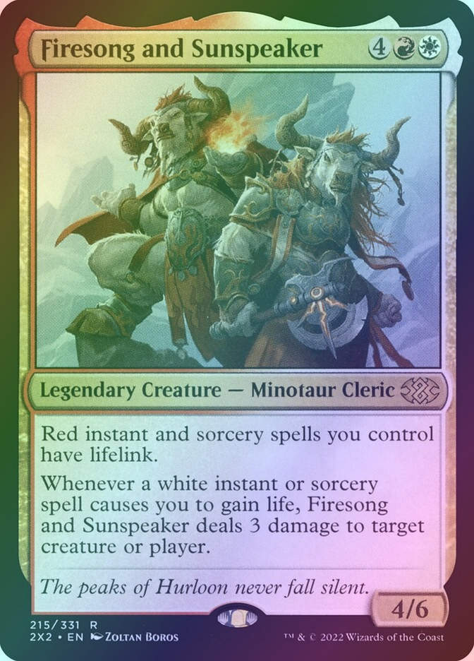 Firesong and Sunspeaker (2X2) (215) / Foil