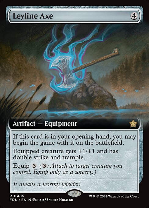Leyline Axe (FDN) (485) / Extended Art