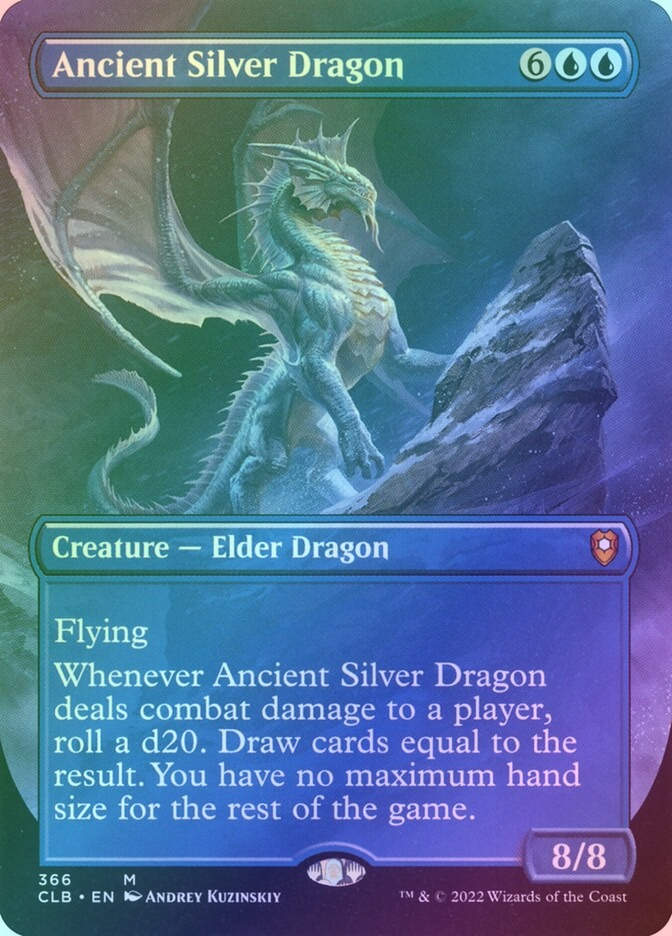 Ancient Silver Dragon (CLB) (366) / Borderless / Foil