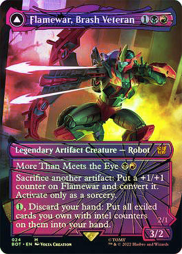 Flamewar, Brash Veteran // Flamewar, Streetwise Operative (BOT) (24)  / Foil