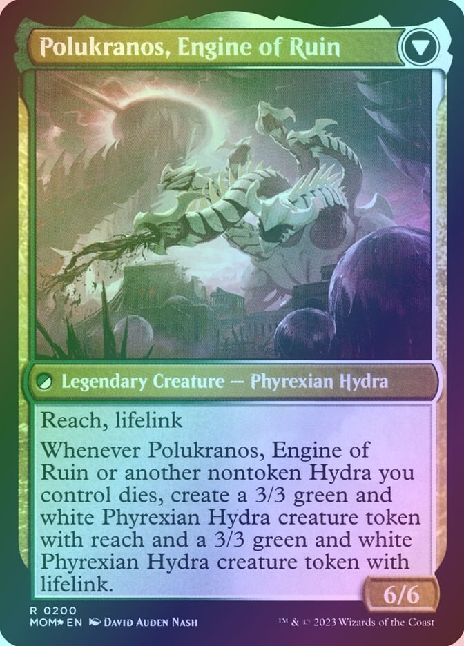 Polukranos Reborn // Polukranos, Engine of Ruin (PMOM) (200s) / Foil — cara 2 de 2