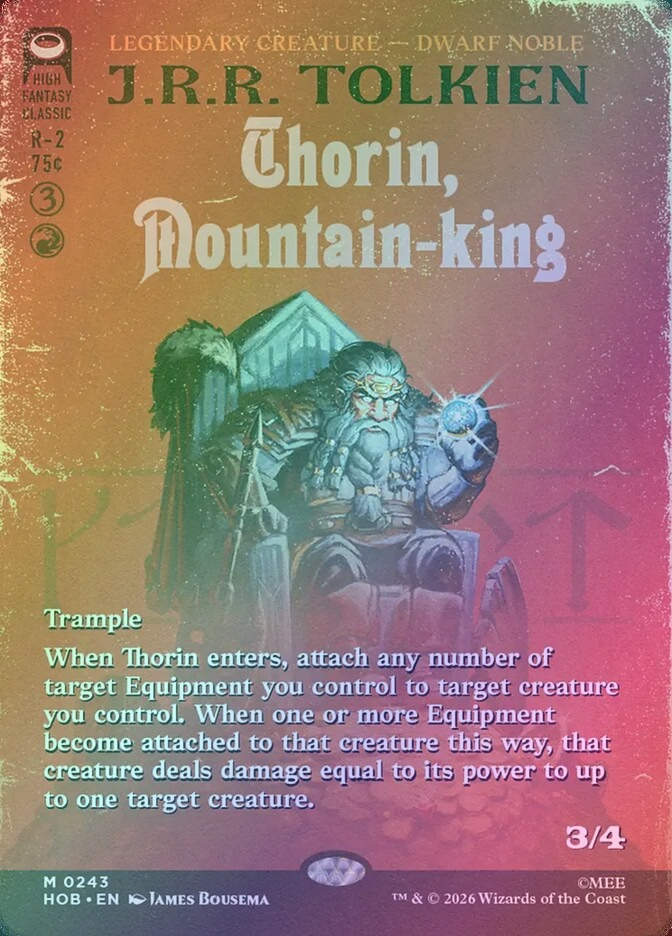 Thorin, Mountain-king (HOB) (243) / Borderless / Foil