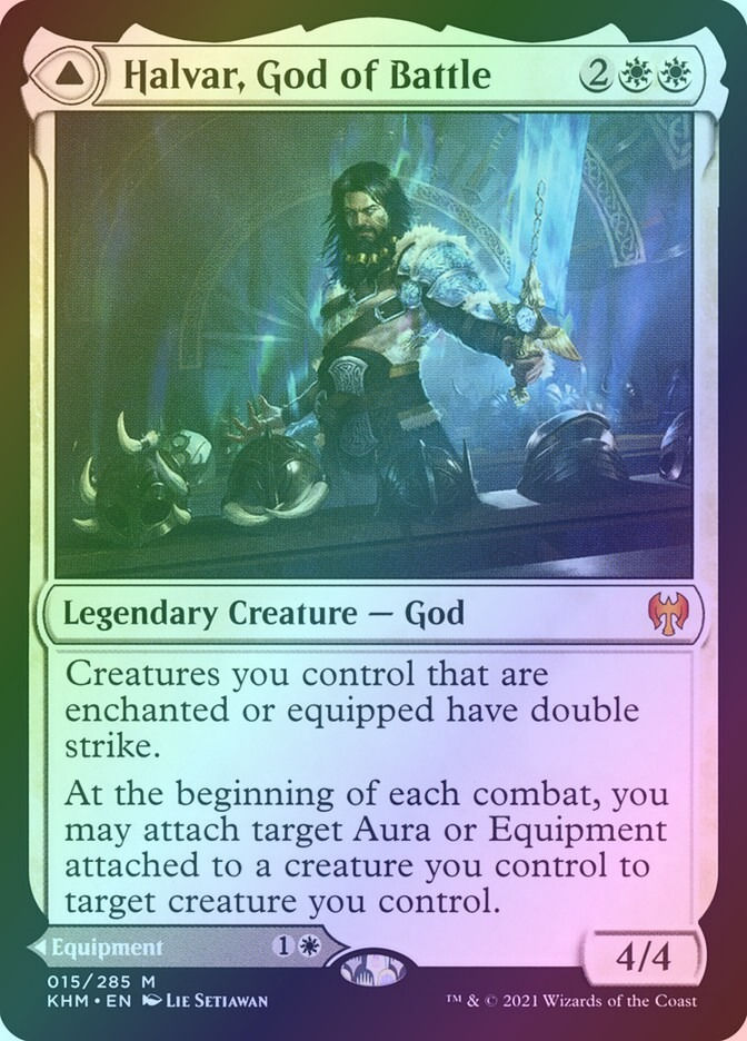 Halvar, God of Battle // Sword of the Realms (KHM) (15) / Foil — cara 1 de 2