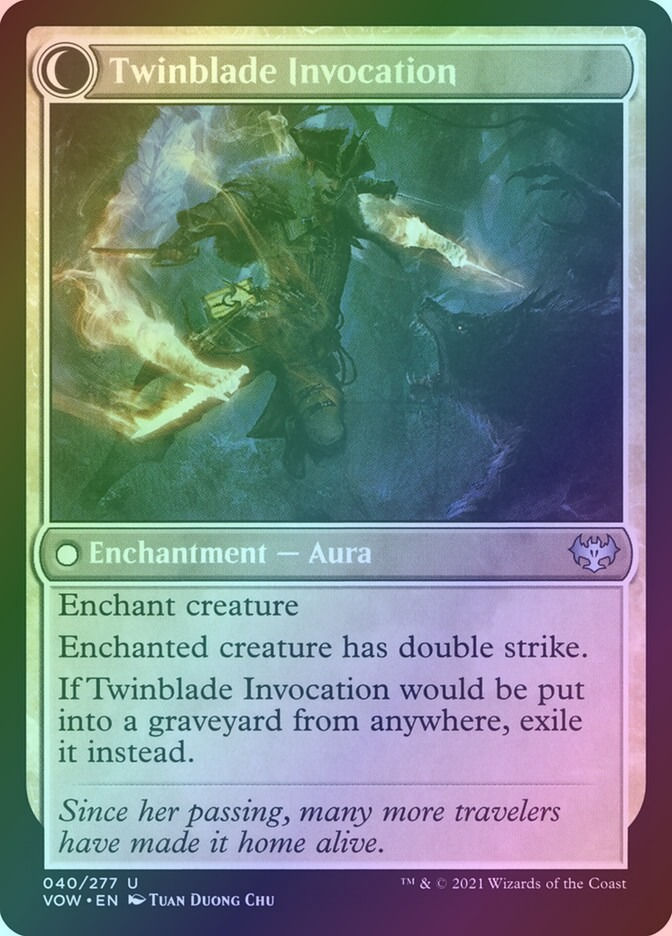 Twinblade Geist // Twinblade Invocation (VOW) (40) / Foil — cara 2 de 2