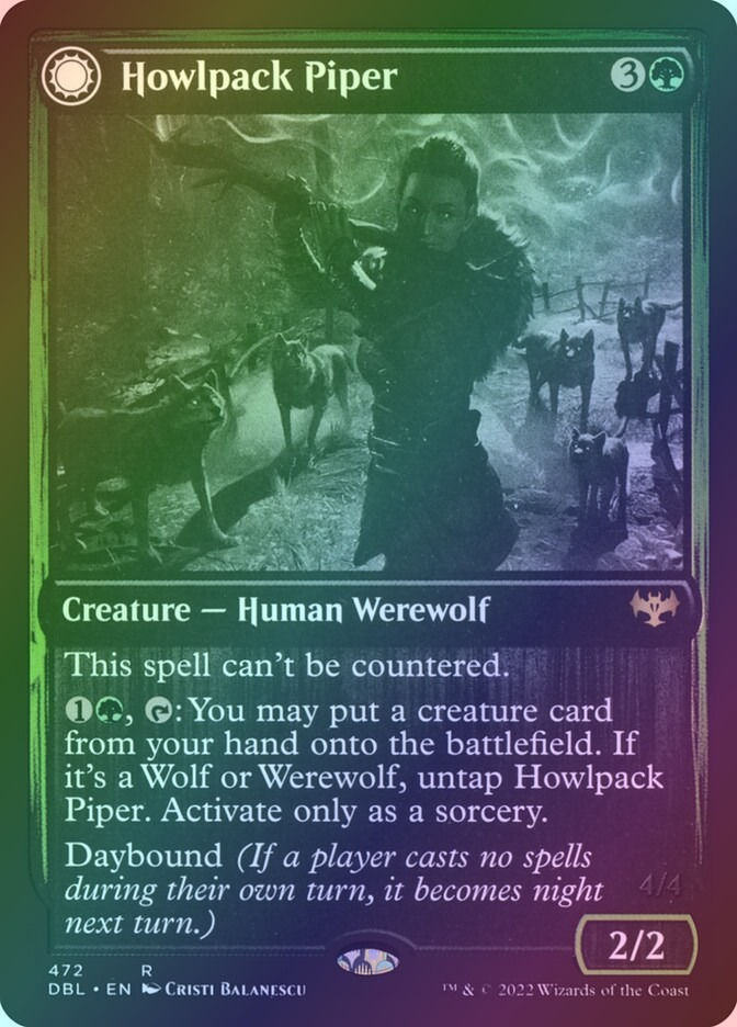 Howlpack Piper // Wildsong Howler (DBL) (472) / Foil — cara 1 de 2