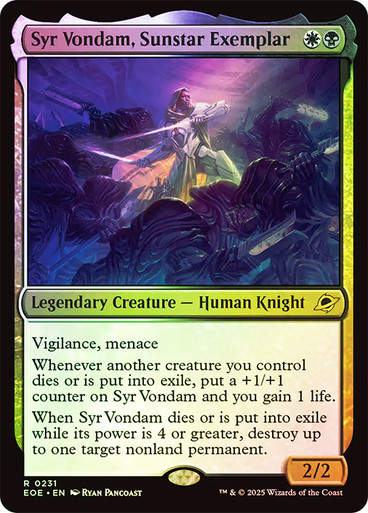 Syr Vondam, Sunstar Exemplar (EOE) (231) / Foil