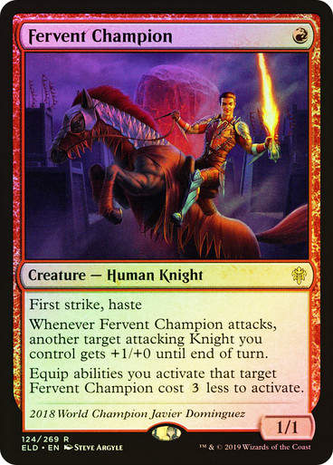 Fervent Champion (ELD) (124) / Foil