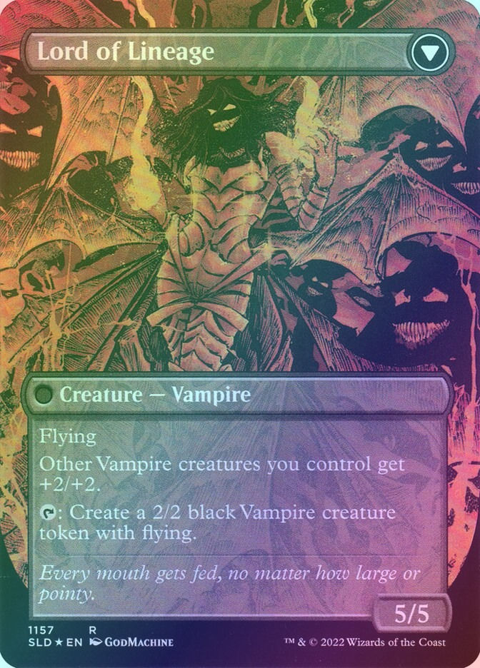 Bloodline Keeper // Lord of Lineage (SLD) (1157) / Borderless / Foil — cara 2 de 2