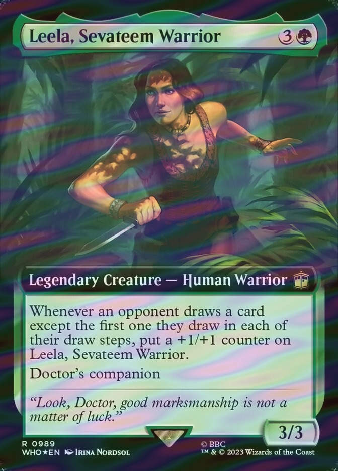 Leela, Sevateem Warrior (WHO) (989) / Extended Art / Surge Foil