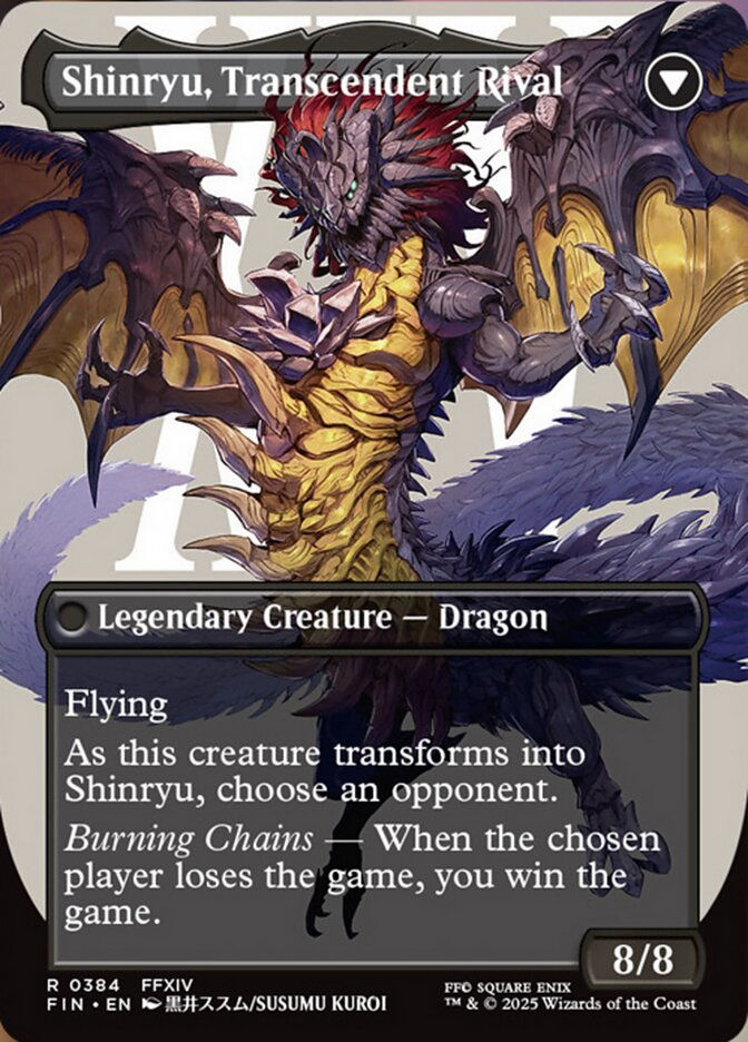 Zenos yae Galvus // Shinryu, Transcendent Rival (FIN) (384) / Borderless — cara 2 de 2