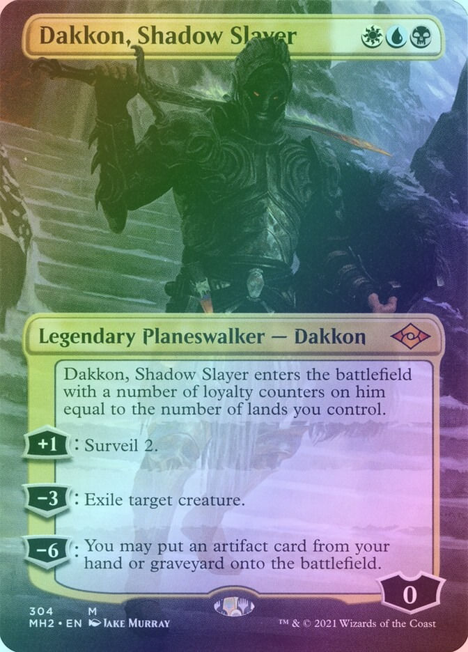 Dakkon, Shadow Slayer (MH2) (304) / Borderless / Foil
