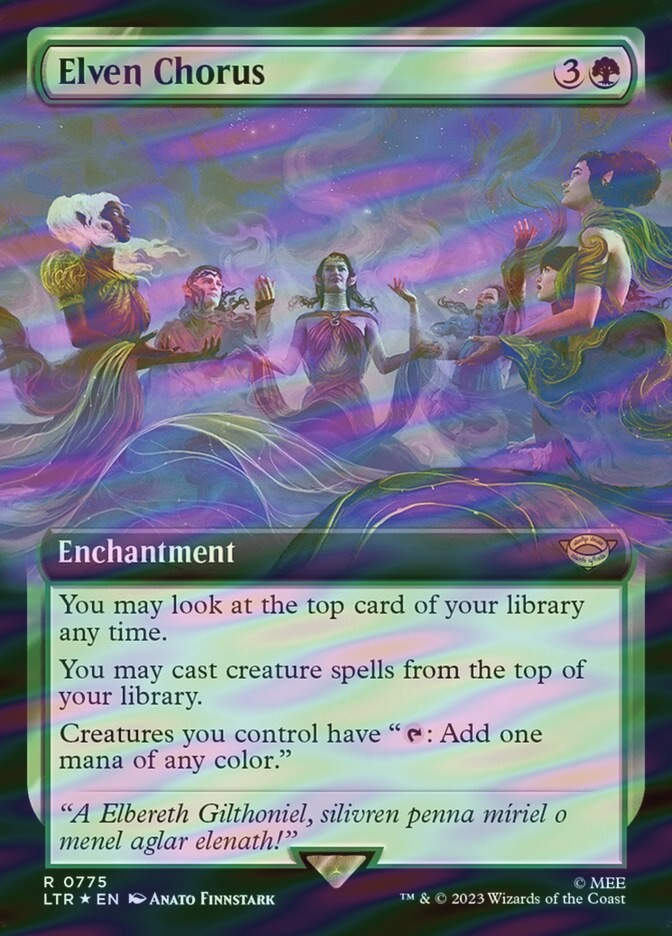 Elven Chorus (LTR) (775) / Extended Art / Surge Foil