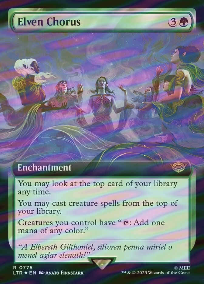 Elven Chorus (LTR) (775) / Extended Art / Surge Foil