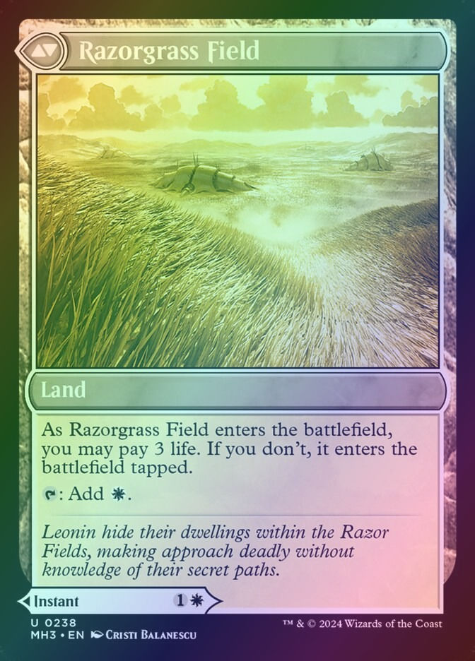Razorgrass Ambush // Razorgrass Field (MH3) (238) / Foil — cara 2 de 2