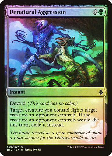 Unnatural Aggression (BFZ) (168) / Foil