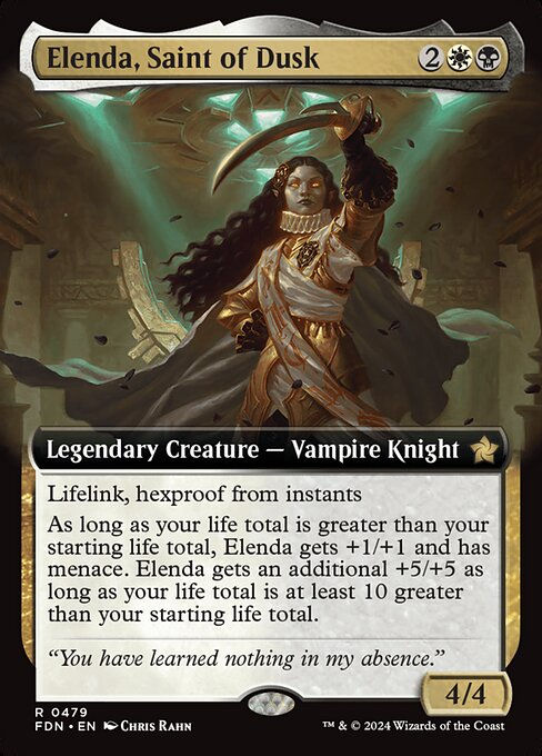 Elenda, Saint of Dusk (FDN) (479) / Extended Art
