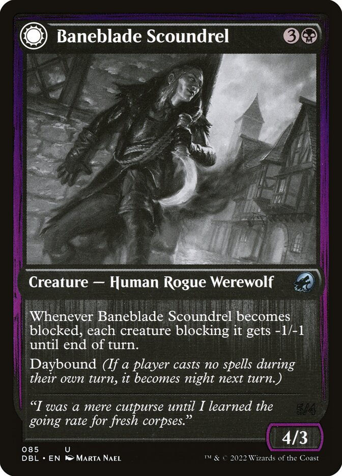 Baneblade Scoundrel // Baneclaw Marauder (DBL) (85) — cara 1 de 2