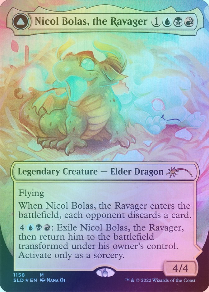 Nicol Bolas, the Ravager // Nicol Bolas, the Arisen (SLD) (1158) / Foil — cara 1 de 2