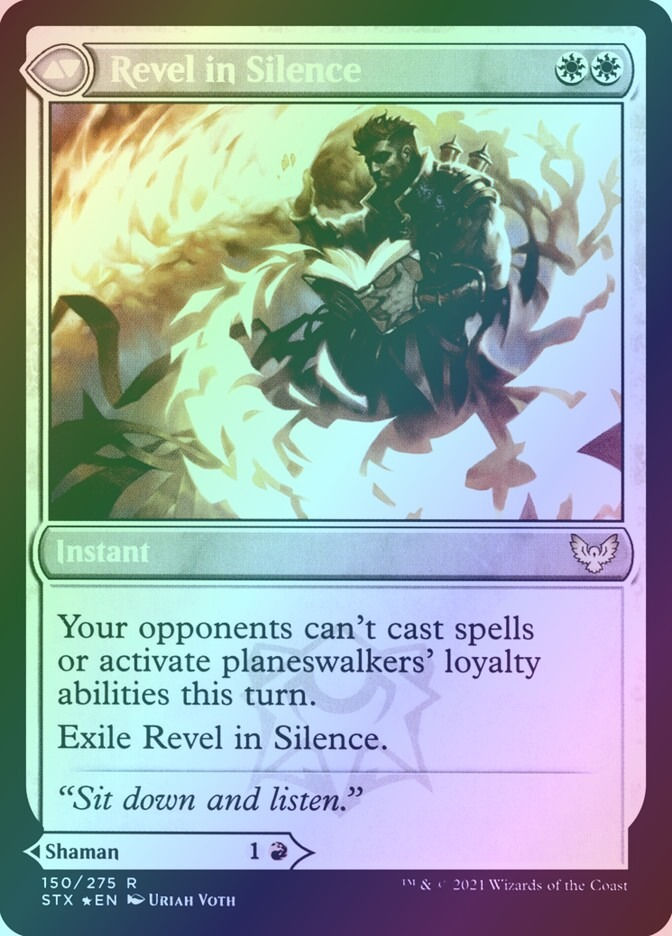 Flamescroll Celebrant // Revel in Silence (PSTX) (150s) / Foil — cara 2 de 2