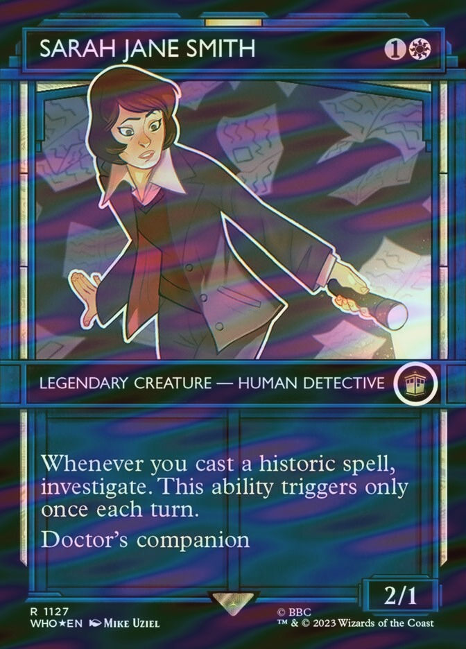 Sarah Jane Smith (WHO) (1127) / Borderless / Showcase / Surge Foil