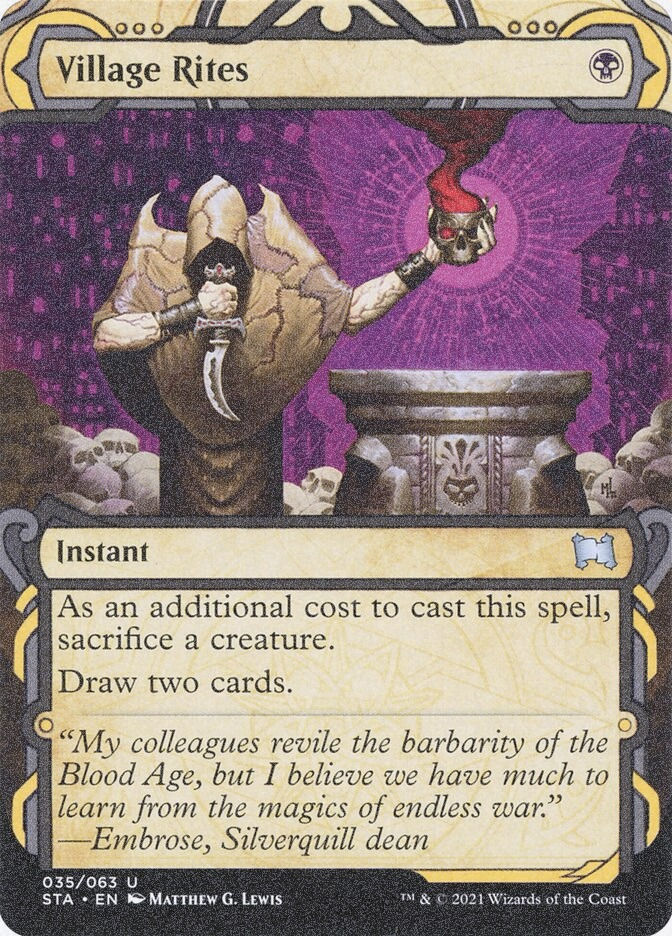 Village Rites (STA) (35) / Borderless / Showcase / Foil Etched