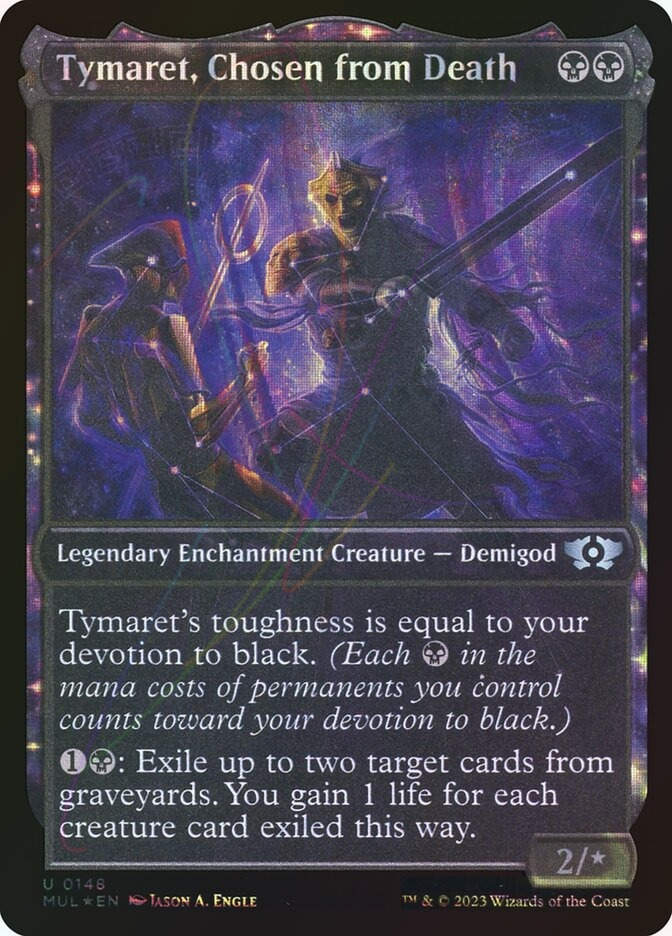 Tymaret, Chosen from Death (MUL) (148) / Showcase / Halo Foil