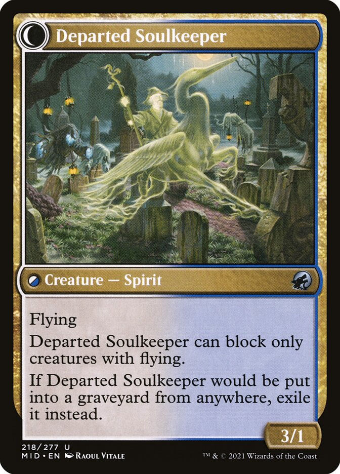 Devoted Grafkeeper // Departed Soulkeeper (MID) (218) — cara 2 de 2