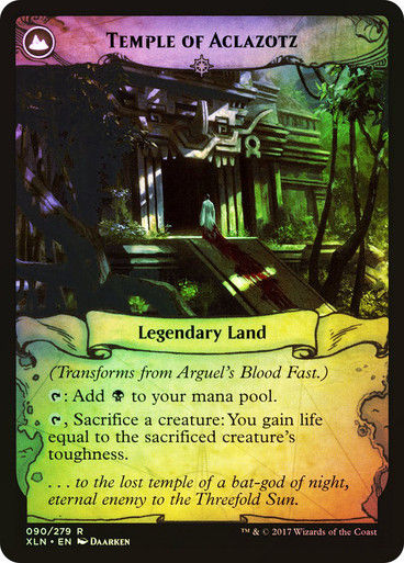 Arguel's Blood Fast // Temple of Aclazotz (XLN) (90) / Foil — cara 2 de 2