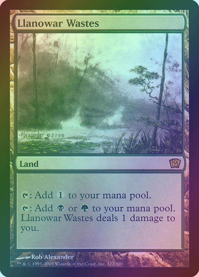 Llanowar Wastes (9ED) (322★) / Foil