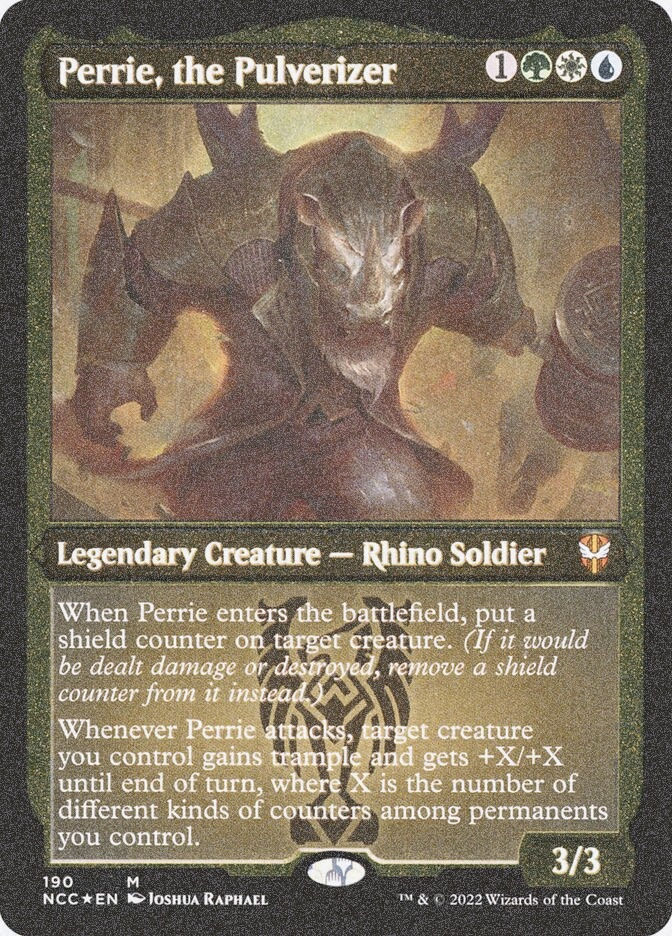 Display Token Perrie, the Pulverizer (NCC) (190) / Foil Etched