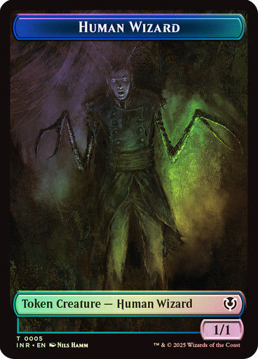 Human Wizard (TINR) (5) // Jace, Unraveler of Secrets Emblem (TINR) (25) / Foil — cara 1 de 2