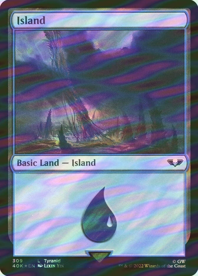Island (40K) (309★) / Surge Foil