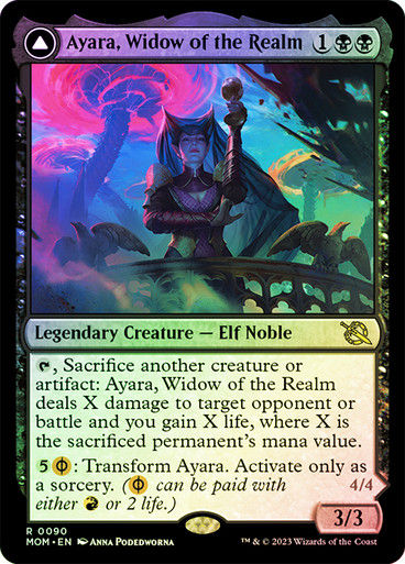 Ayara, Widow of the Realm // Ayara, Furnace Queen (mom) / Foil — cara 1 de 2