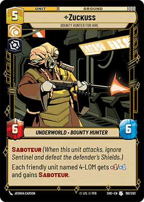 Zuckuss - Bounty Hunter for Hire (SHD_#190/262)