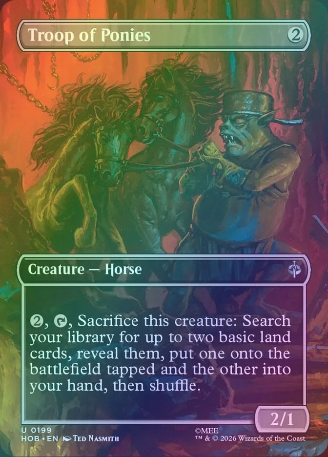 Troop of Ponies (HOB) (199) / Borderless / Foil