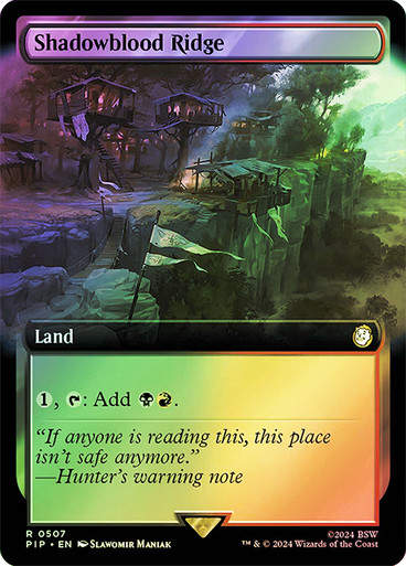 Shadowblood Ridge (pip) (507) / Extended Art Foil