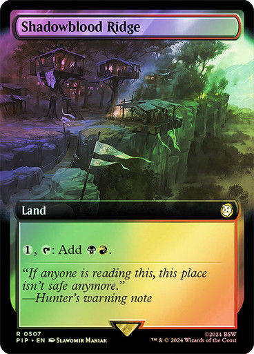 Shadowblood Ridge (pip) (507) / Extended Art Foil