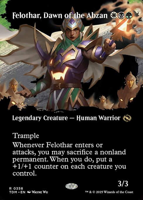 Felothar, Dawn of the Abzan (TDM) (358) / Borderless Showcase