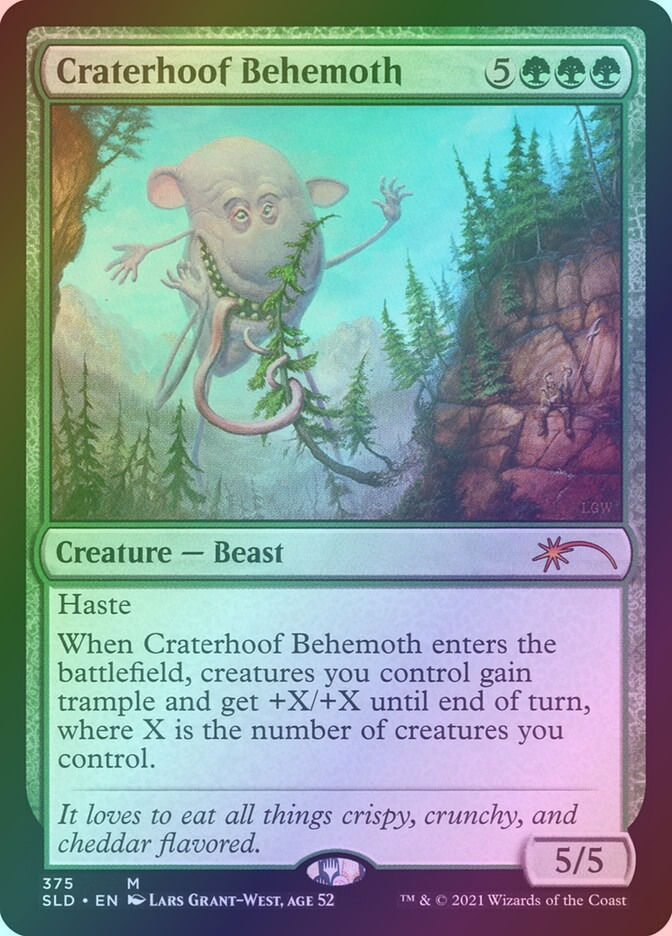 Craterhoof Behemoth (SLD) (375) / Foil