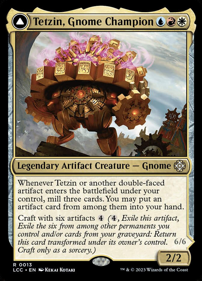 Tetzin, Gnome Champion // The Golden-Gear Colossus (LCC) (13)