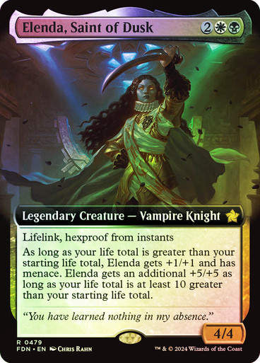 Elenda, Saint of Dusk (FDN) (479) / Foil / Extended Art