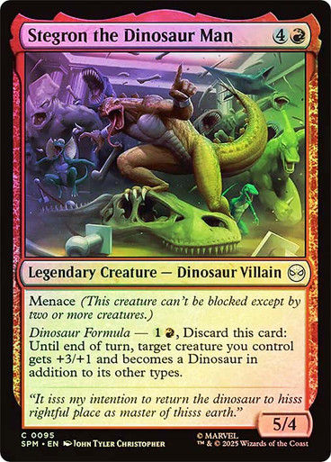 Stegron the Dinosaur Man (SPM) (95) / Foil