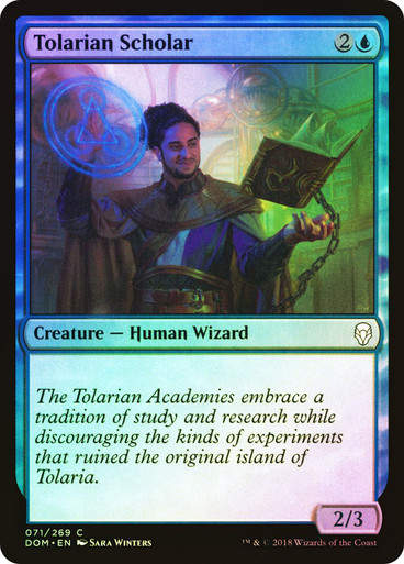 Tolarian Scholar (DOM) (71) / Foil